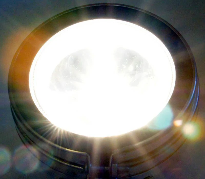 100mm Chrome Spot Lamp With LED Ring each - Image 4