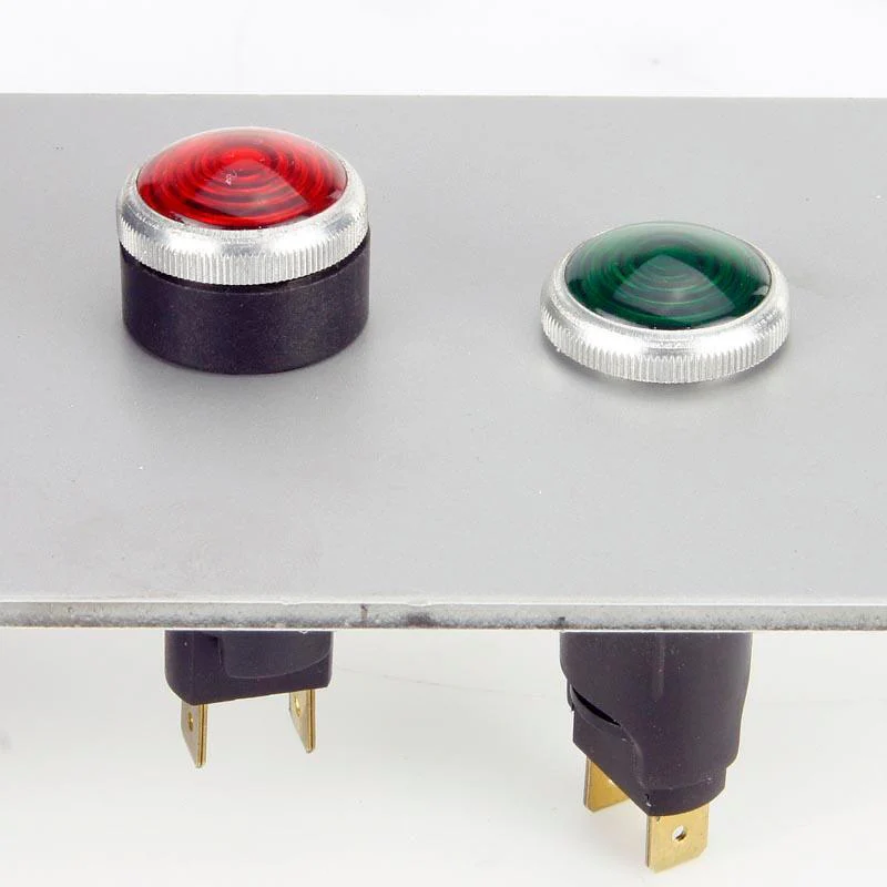 21mm Diameter Warning Light Green Aluminium Bezel - Image 5
