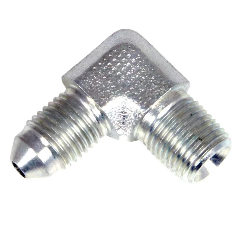 3/8" UNF Male to 1/8" NPT Male 90° Union