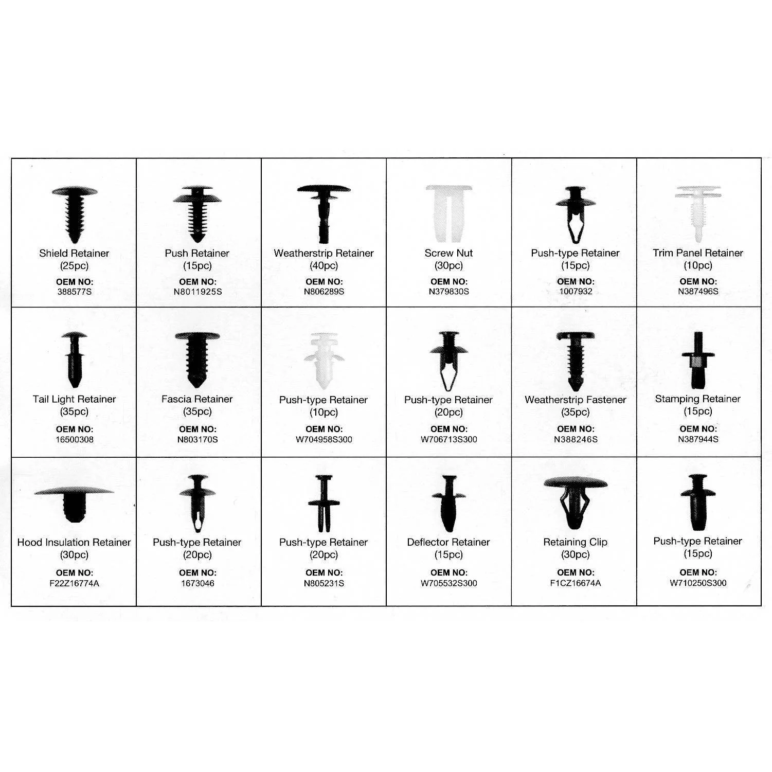 415 Piece Trim Clip Assortment Pack - Image 3