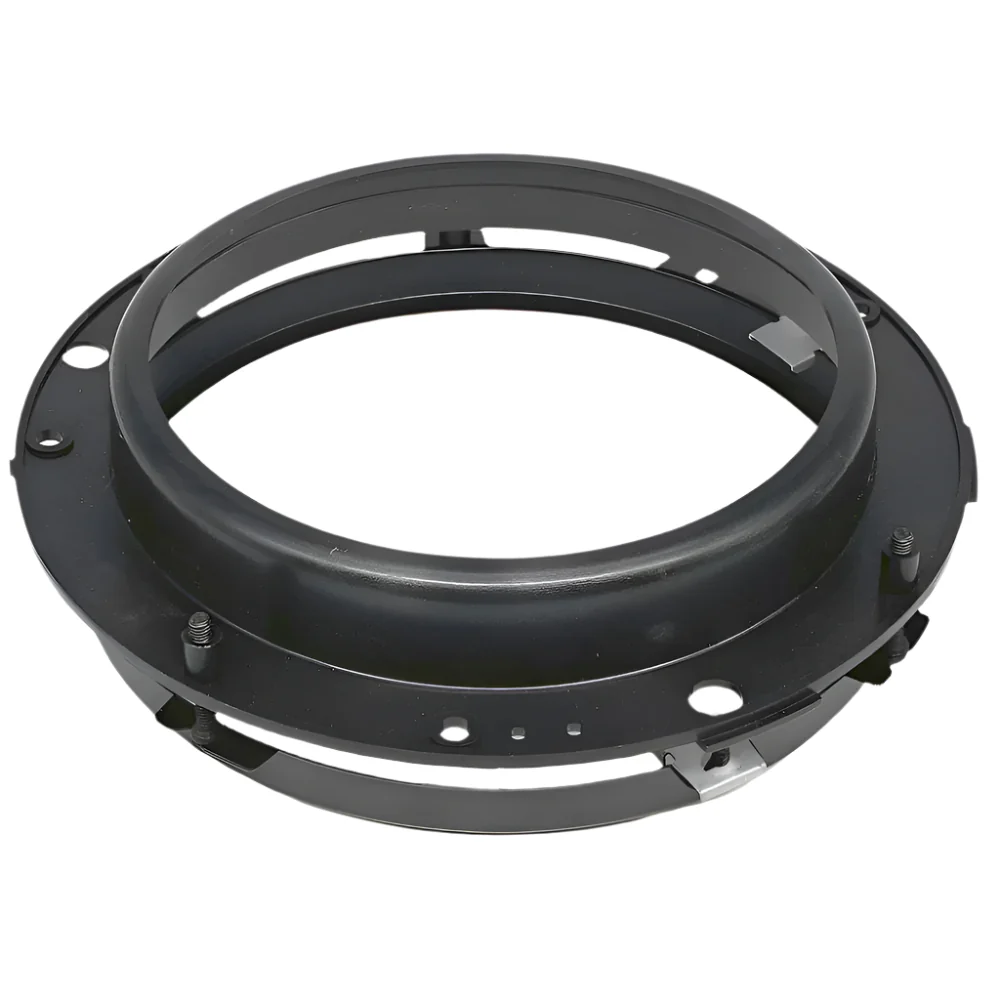 7" All Black Half Bowl Headlamp Nest - Image 2