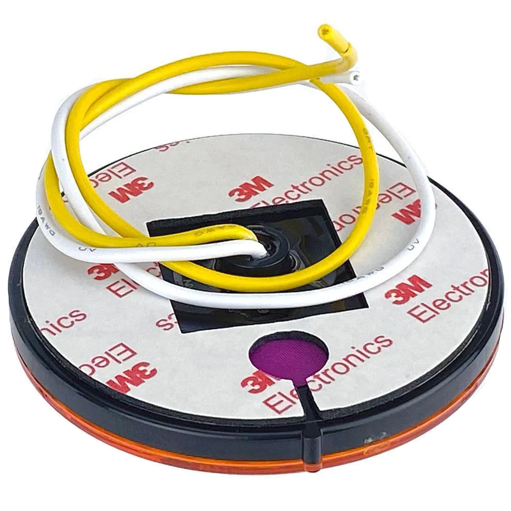 80mm Round Self Adhesive Amber Lens Indicator - Image 3