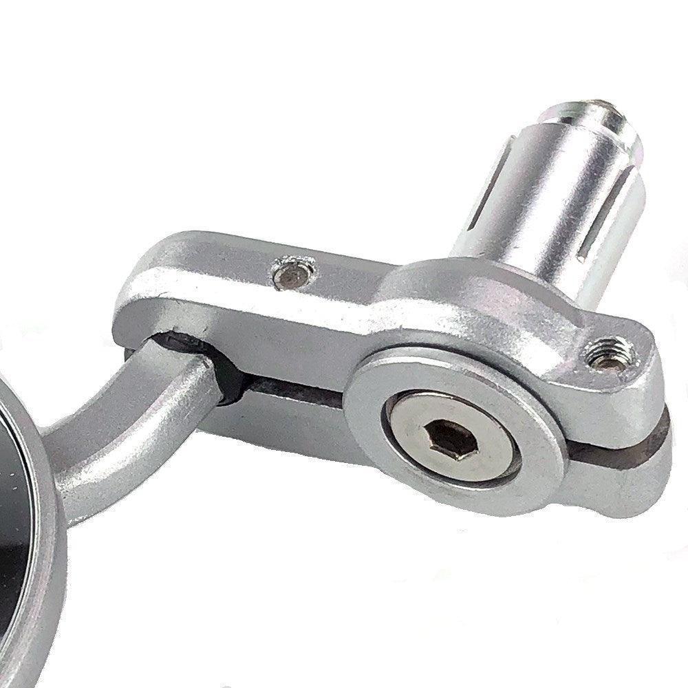 83mm Diameter Convex Bar End Mirrors Silver - Image 4