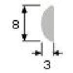 8mm x 3mm Chrome Flat Trim Per Metre - Image 3