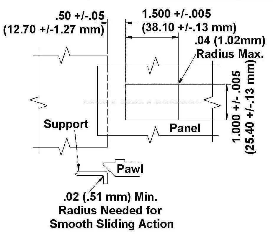ABS Slide Latch Panel Thickness 1.4-1.7mm - Image 5