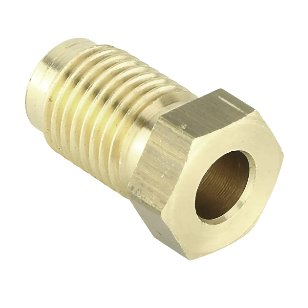 Brass 7/16" Male Union For 1/4 Pipe