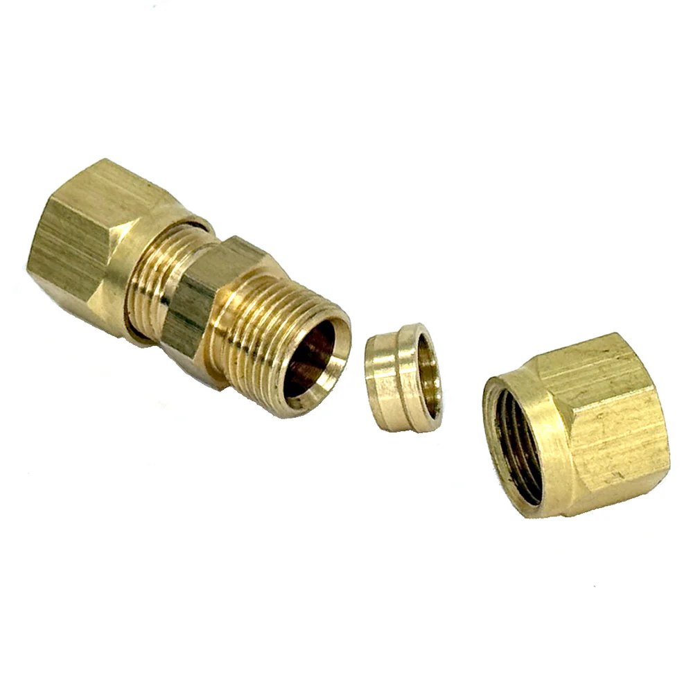 Brass Compression Union For 6mm Copper , Nylon or Steel Pipe - Image 2