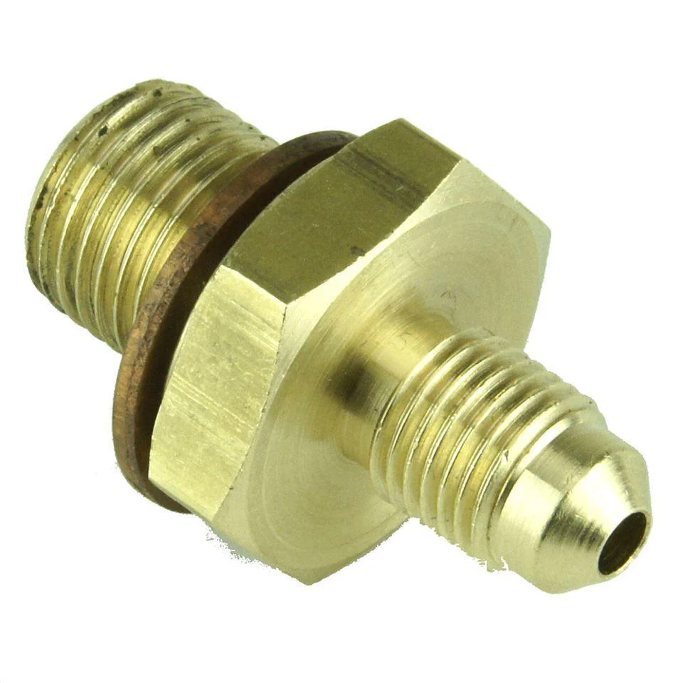 Brass Union 1/2" UNF Male to 3/8" UNF male - Image 2