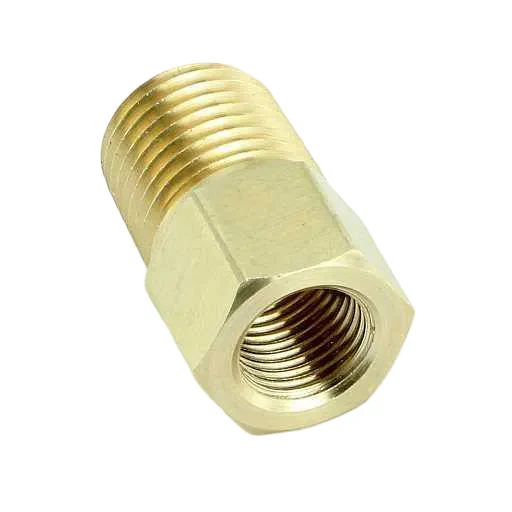 Brass Union 1/4" NPT male to M10 x 1mm female - Image 2