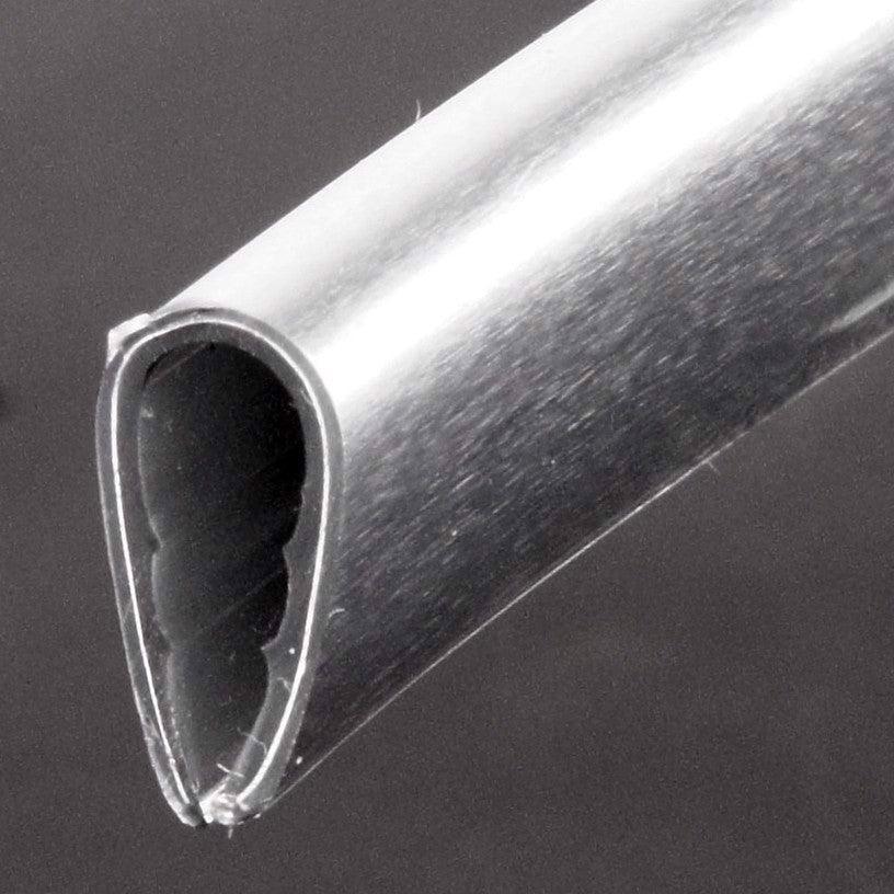 Brushed Stainless Effect Plastic 'U' Edge Trim 12mm x 5mm Per Metre - Image 3