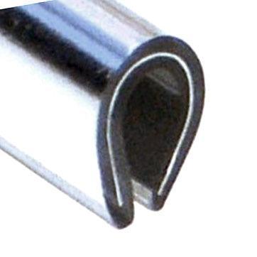Brushed Stainless Effect Plastic 'U' Edge Trim 5mm x 3mm Per Metre - Image 3