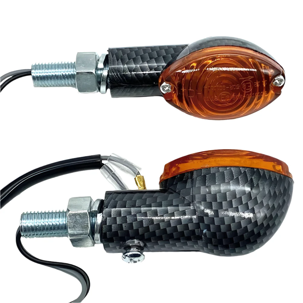 Cats Eye Carbon Effect Stalk Indicators Clear or Amber Lens 66mm - Image 4