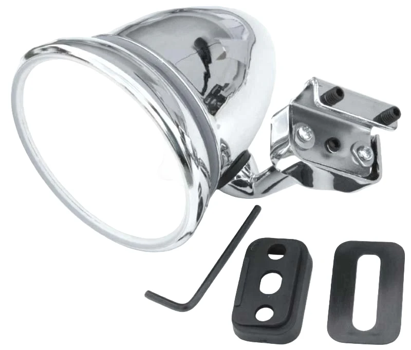 Chrome Clip-On Bullet Mirror 100mm - Image 3