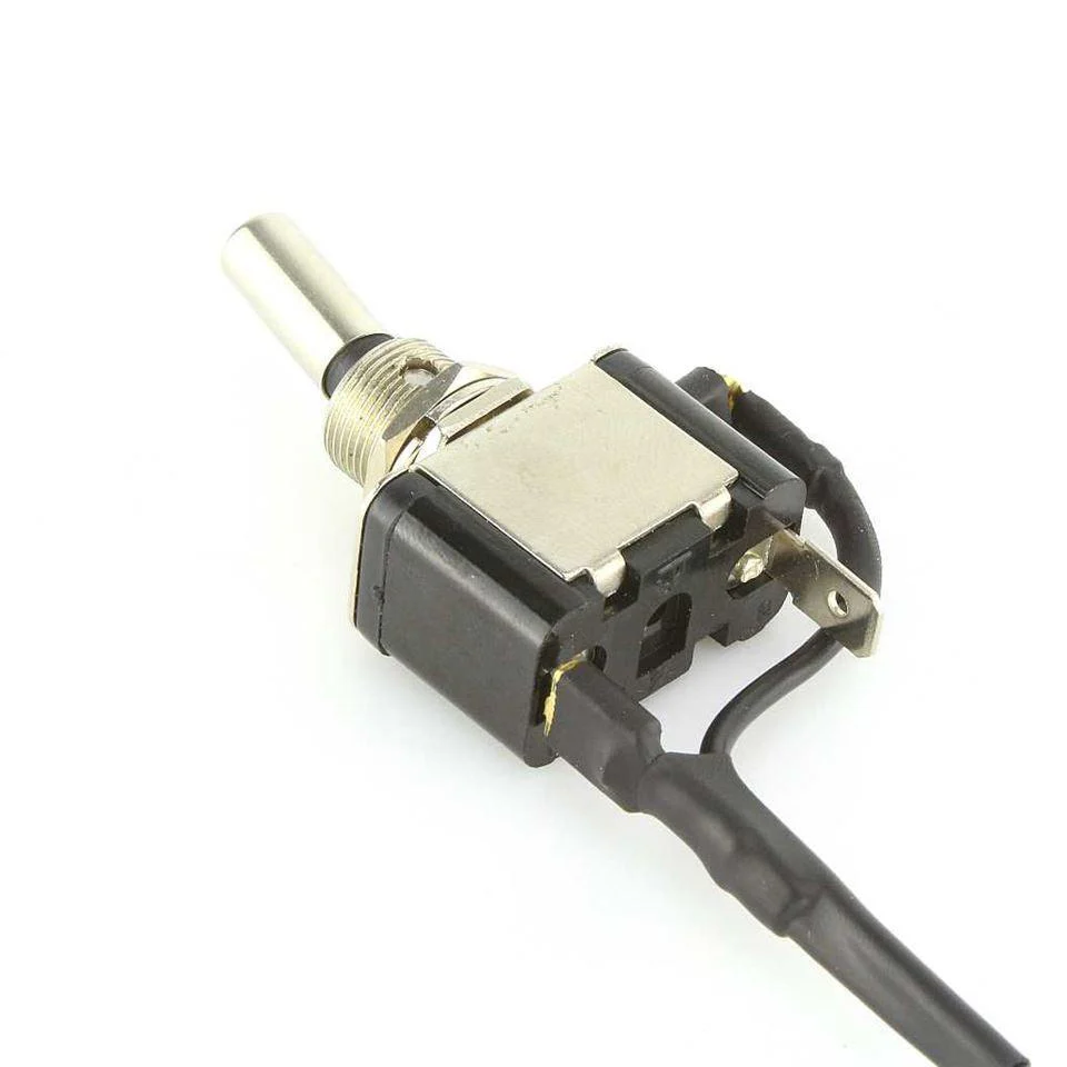 LED Illuminated Chrome Toggle Switch Green - Image 2