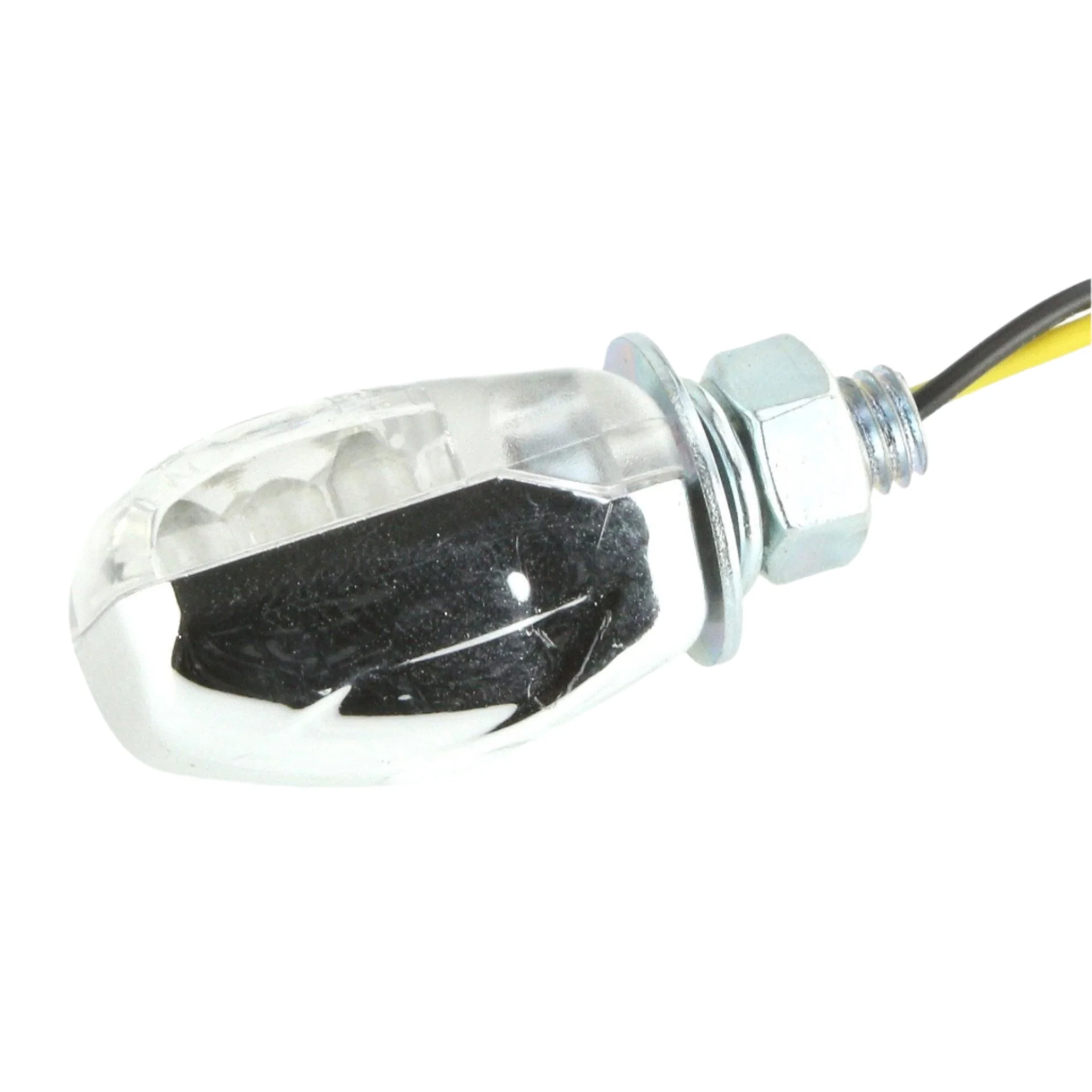 Chrome Miniature Amber Stalk Indicators 26mm Pair - Image 3