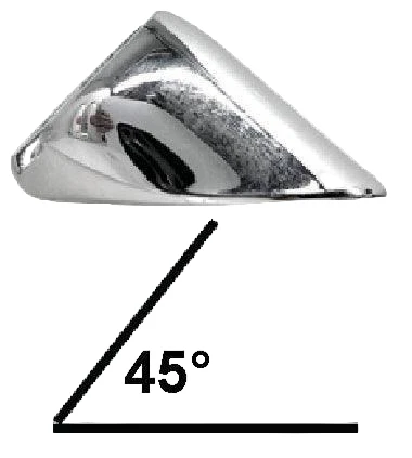Chrome Windscreen Wiper Wheelbox Ferrule 45 degree - Image 2