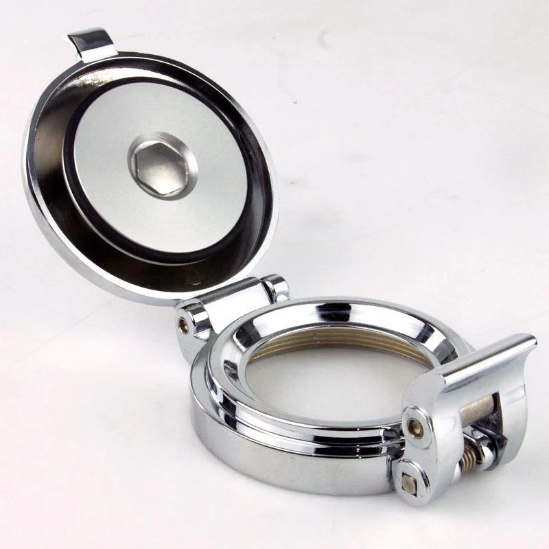 2 3/4"  Chromed Brass Aston Cap With Roller Catch - Image 2