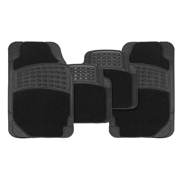 Combination Universal Mat Set - Carpet/Rubber - 4 Piece