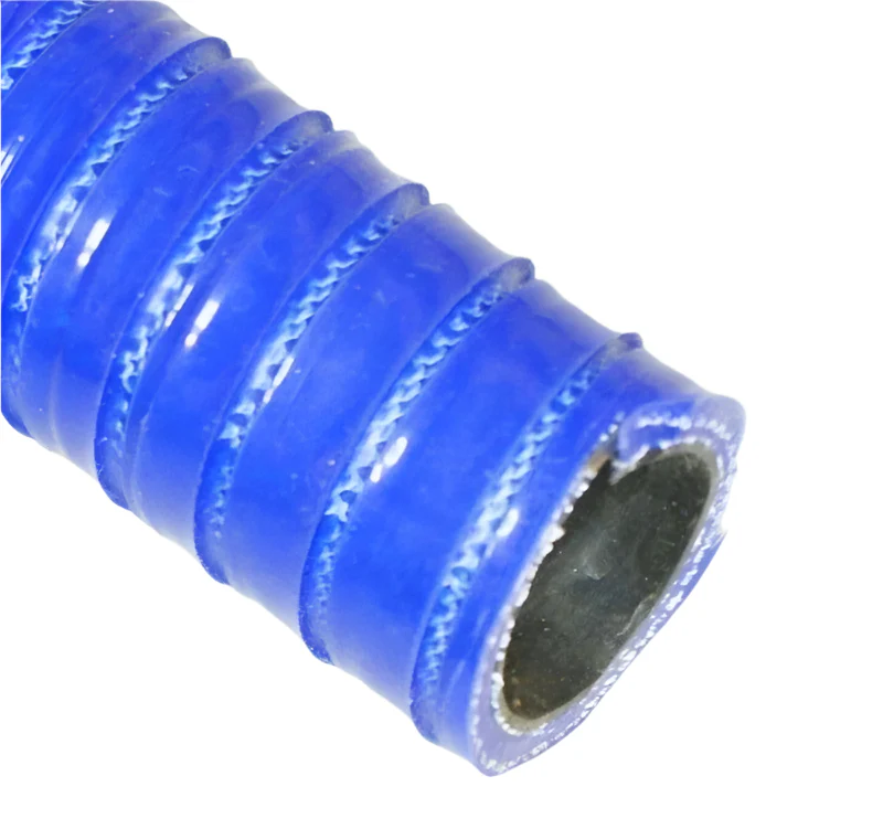 Convoluted Silicon Hose 25mm ID Blue 1 Metre Length