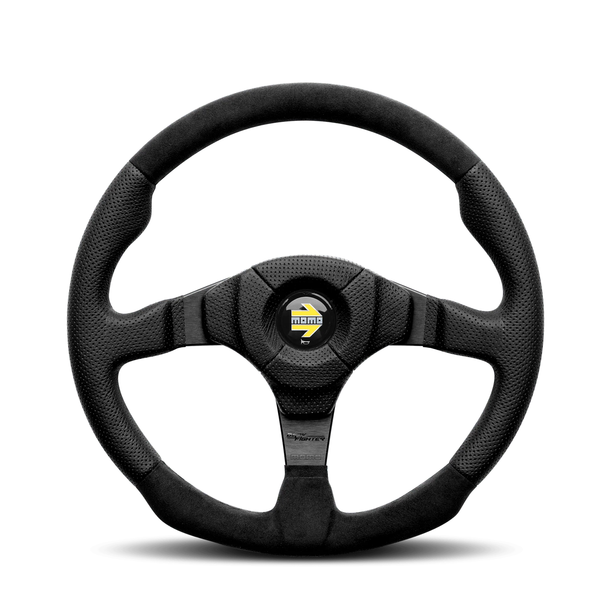 MOMO Dark Fighter 350mm Leather/Wood Steering Wheel