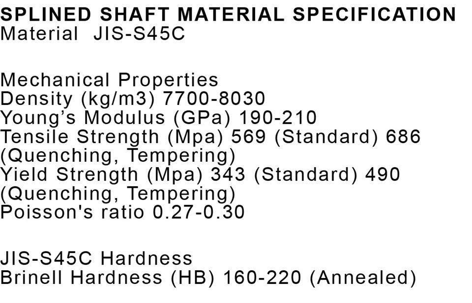 400mm Long Double Ended Splined Shaft - Image 3
