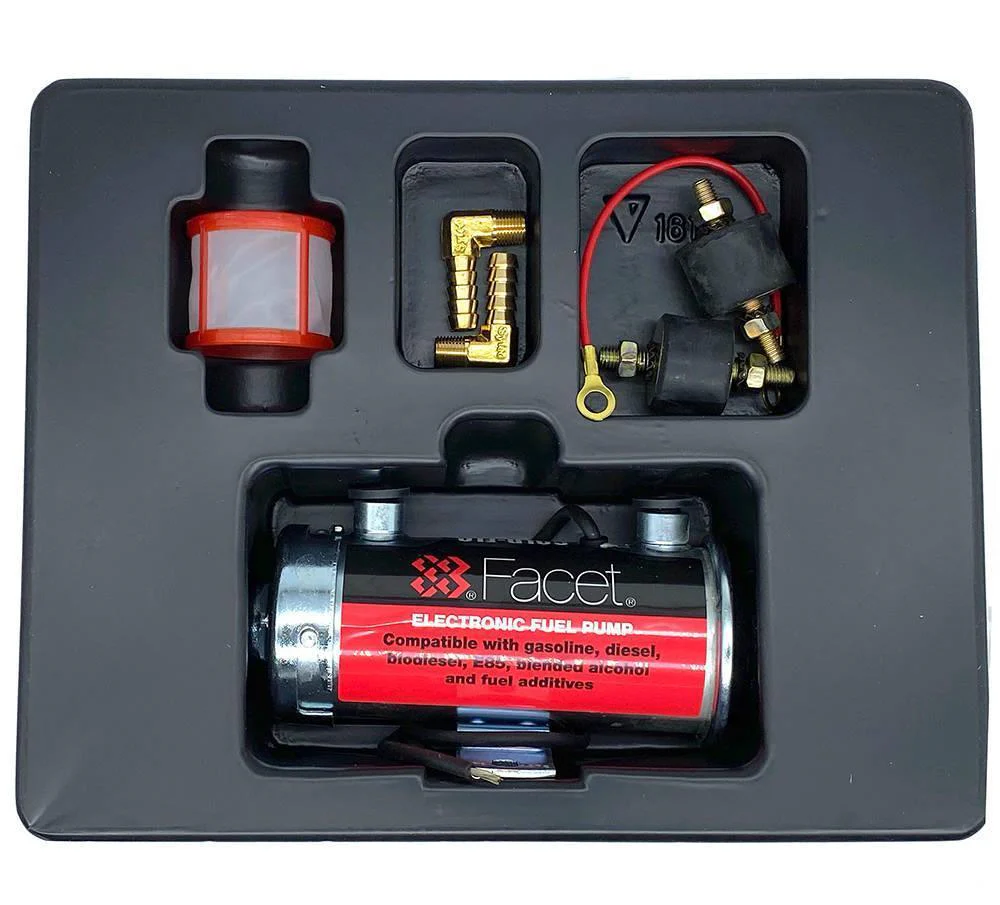 Facet Cylindrical Silver Top Road Fuel Pump Kit