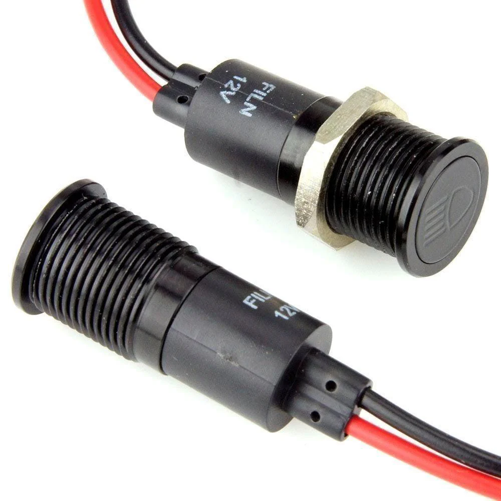 Flush Bezel Black LED Warning Light BATTERY IGNITION - Image 3
