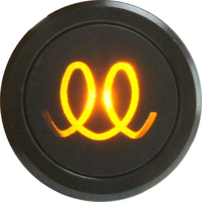 Flush Bezel Black LED Warning Light GLOW PLUG