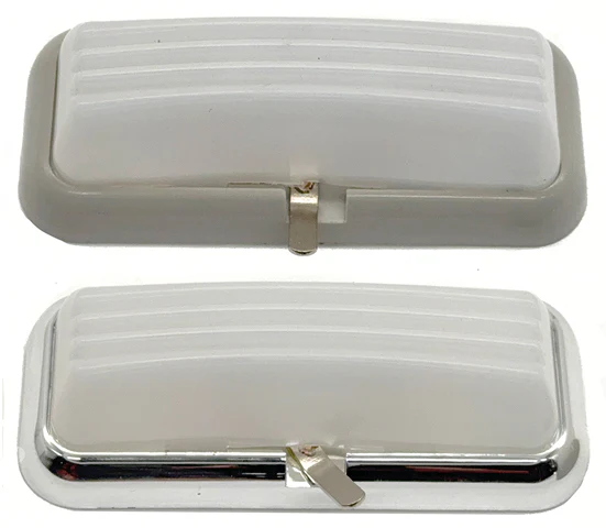 Grey or Chrome Frame Switched Interior Light 108 mm