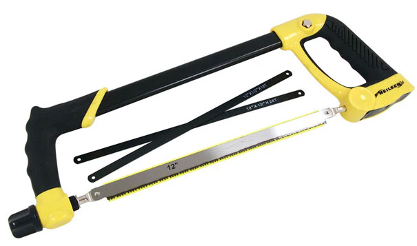 12" Hacksaw With Three Blades