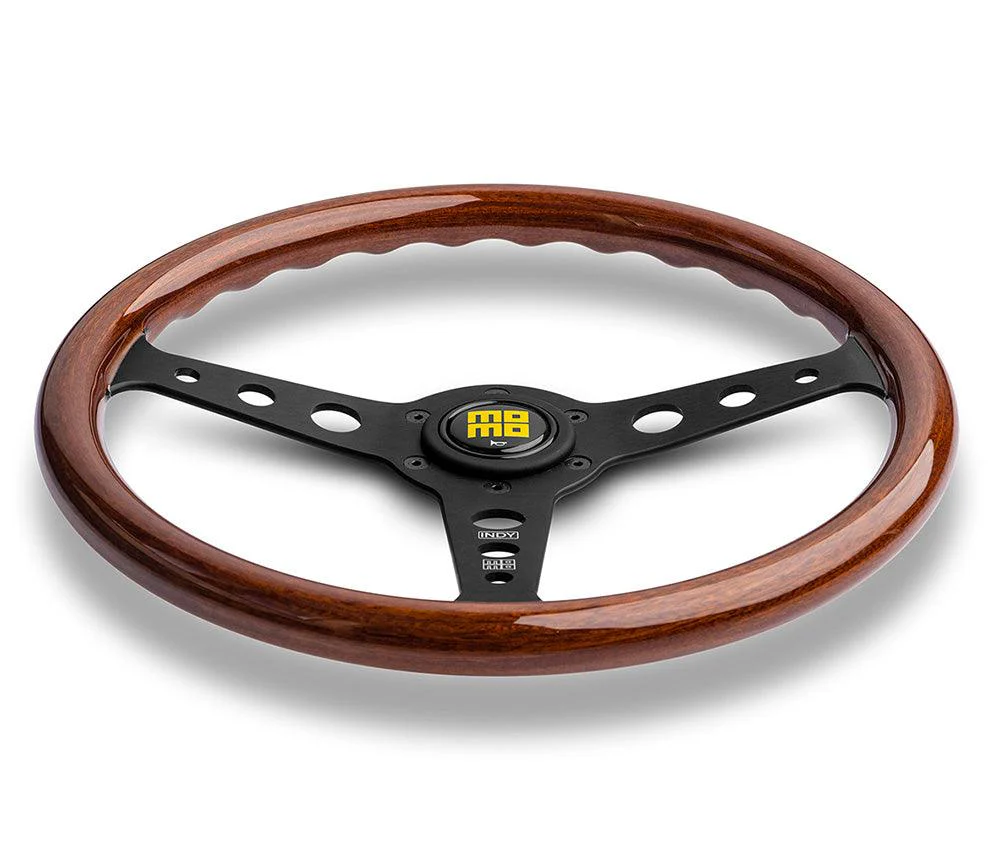 MOMO Indy Heritage 350mm Mahogany Wood Steering Wheel - Image 4
