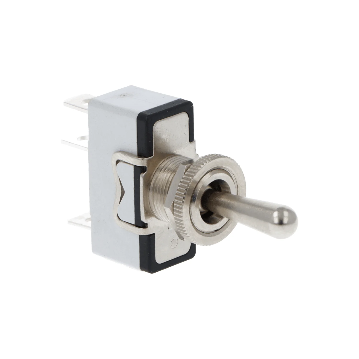 Knurled Ring Toggle Switch On-Off -On Single Pole