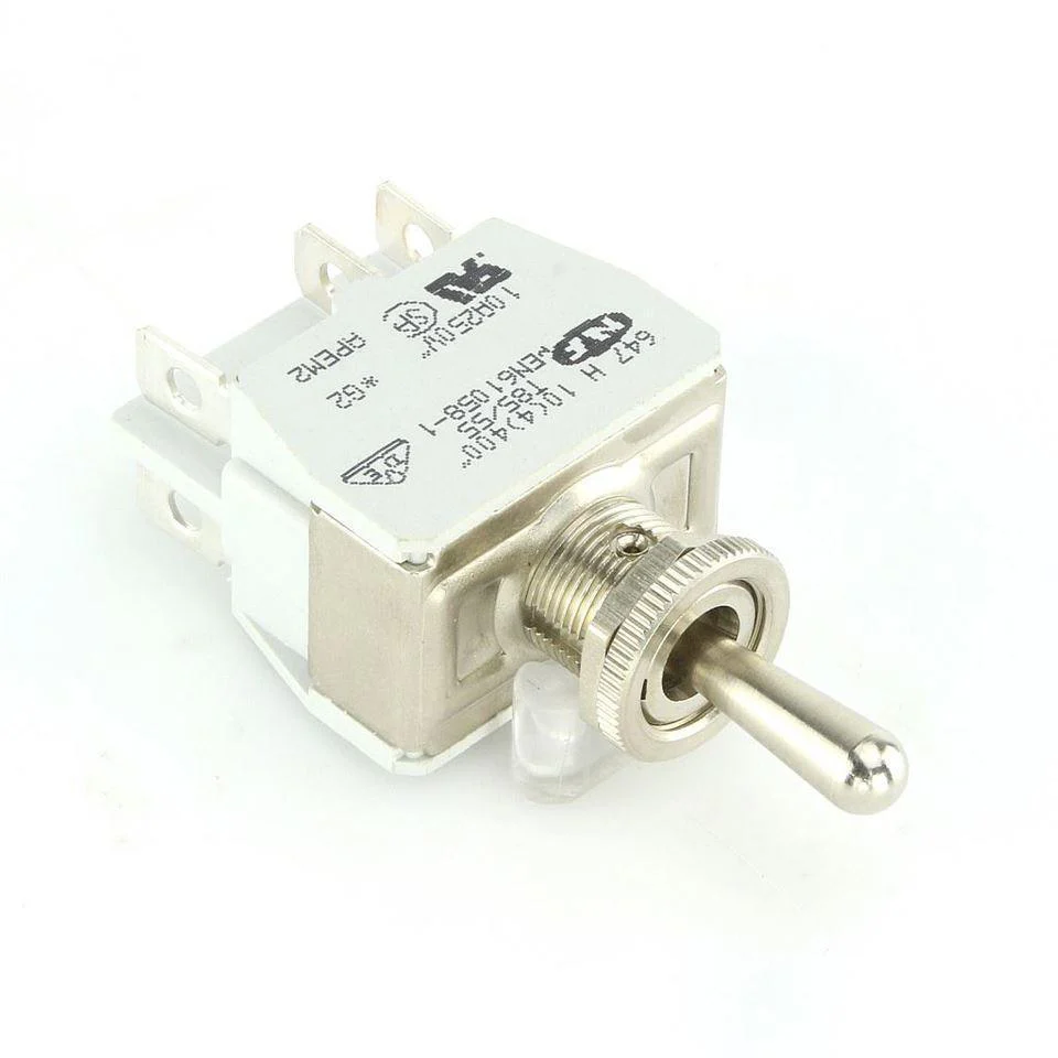 Knurled Ring Toggle Switch On(spring return)-Off-On (spring return)  Double Pole - Image 2