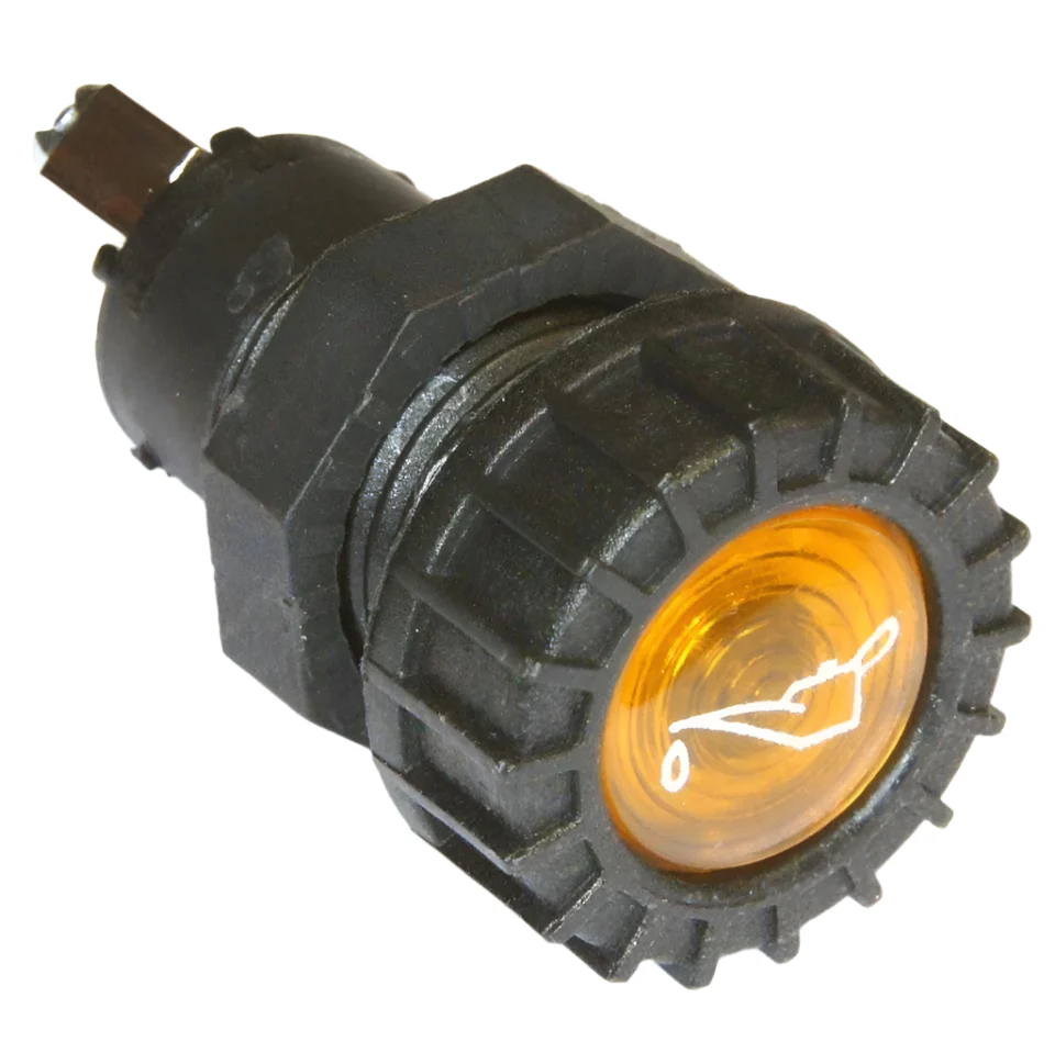 Large Black Warning Light Amber Oil