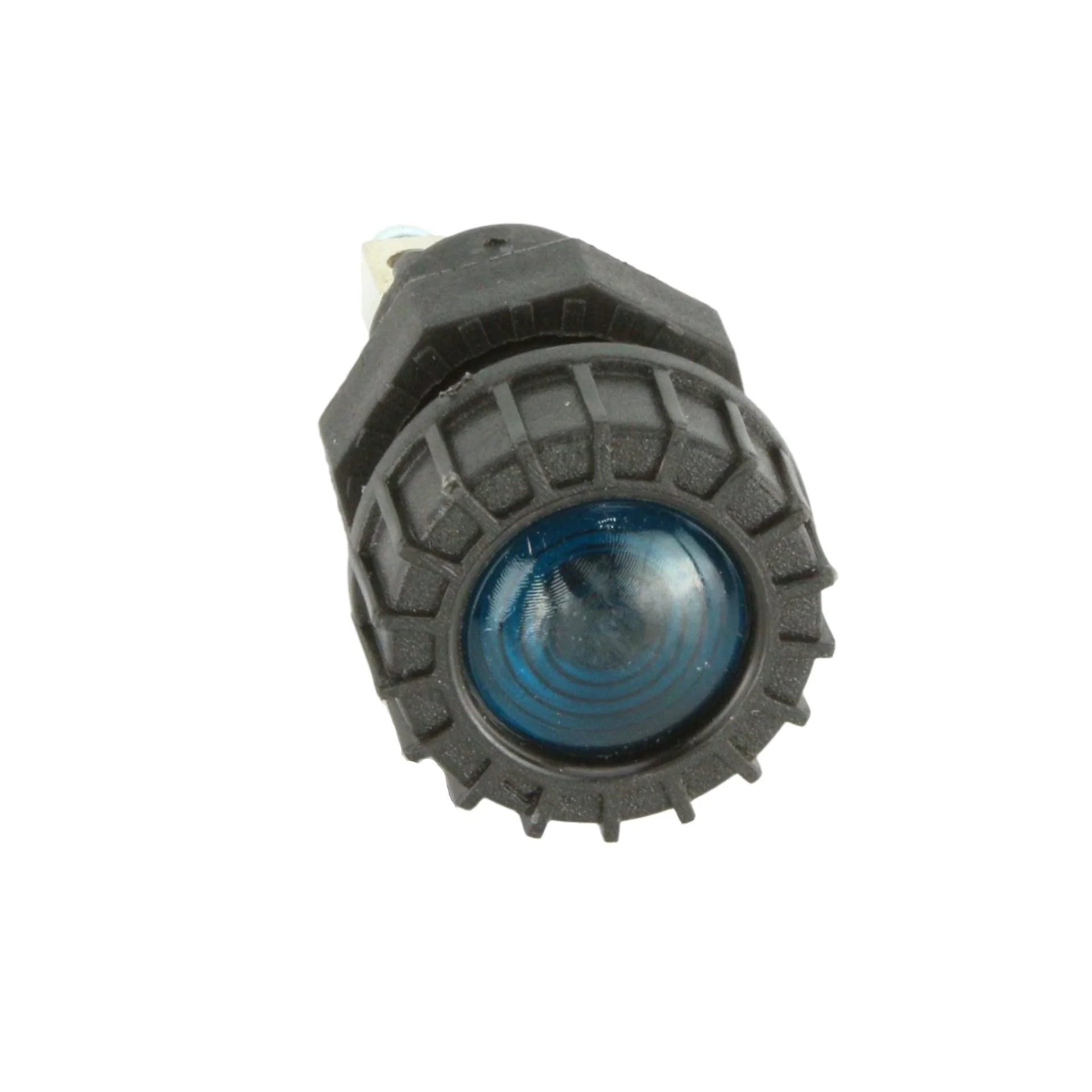 Large Black Warning Light Blue