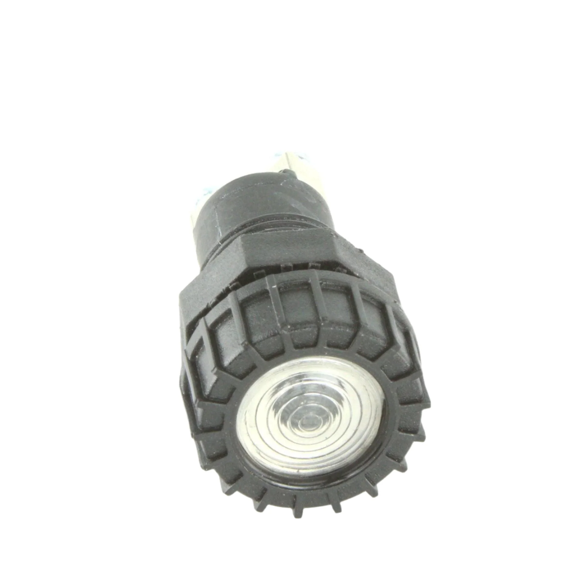 Large Black Warning Light Clear/White