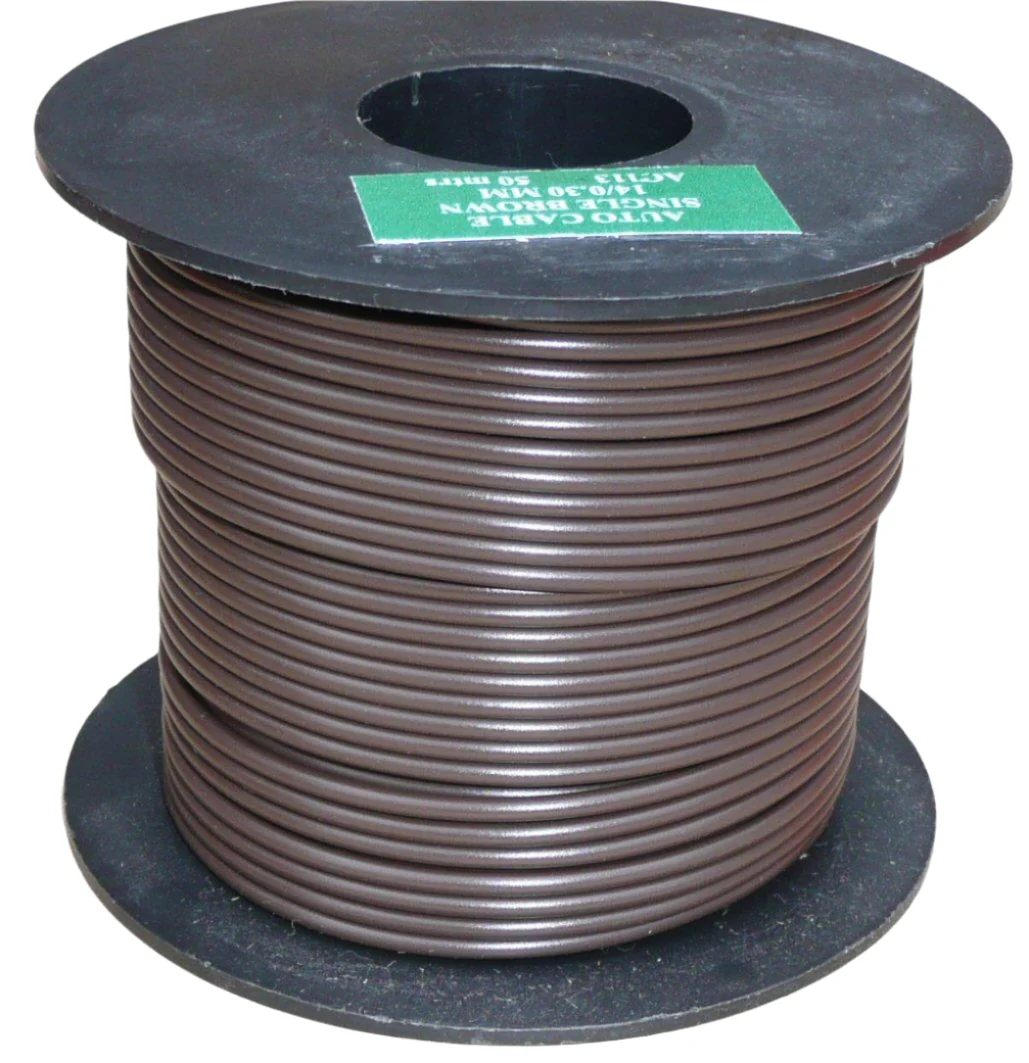 Large Cable Reel 5 Amp Brown 50 Metre