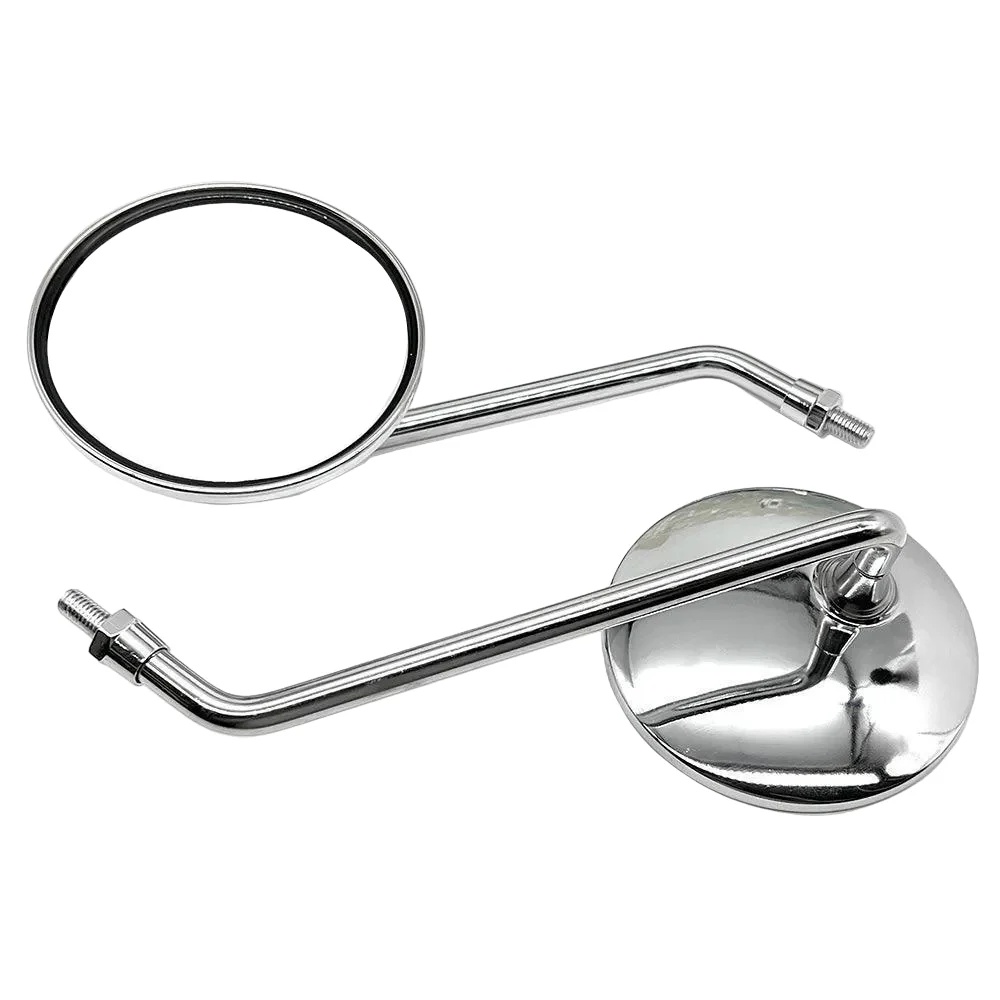 Large Round Chrome Stalk Mirror 265mm
