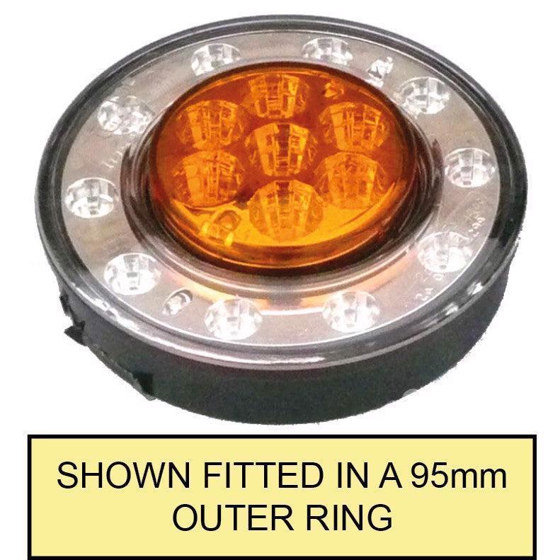 LED 55mm Indicator Amber Lens Pair - Image 6