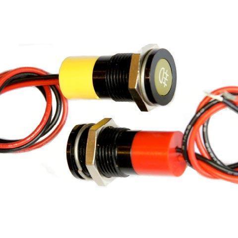 LED Black Bezel Warning Light REAR FOG - Image 2