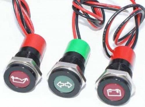 LED Black Bezel Warning Light RED - Image 2