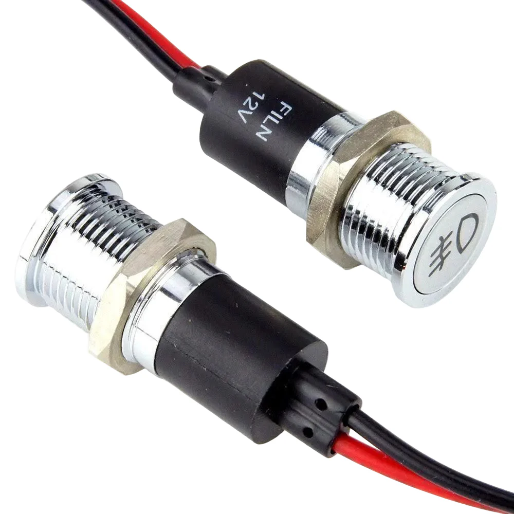 Flush Bezel Chrome LED Warning Light Double Indicator - Image 5