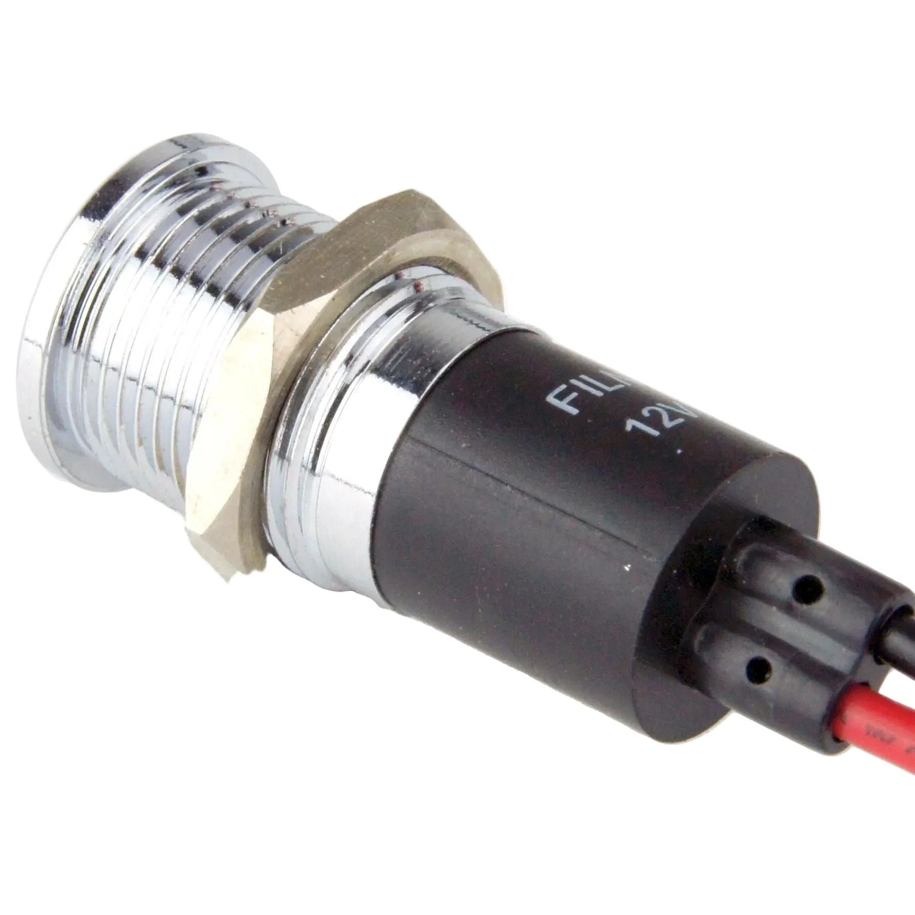 Flush Bezel Chrome LED Warning Light Water Temp - Image 3