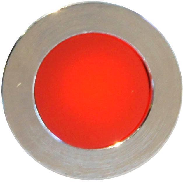LED Chrome Bezel Warning Light RED