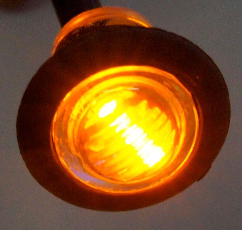 Micro 28mm  LED Side Repeaters Clear Lens Amber Light PAIR - Image 4
