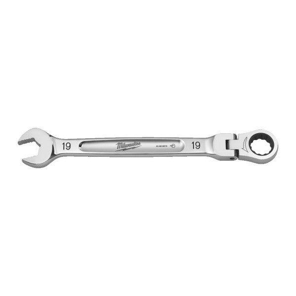 Milwaukee 19mm MAX BITEâ„¢ Flexible Head Ratcheting Combination Spanner