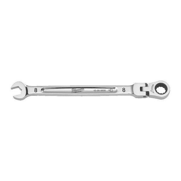 Milwaukee 8mm Max Bite Flexible Head Ratcheting Combination Spanner
