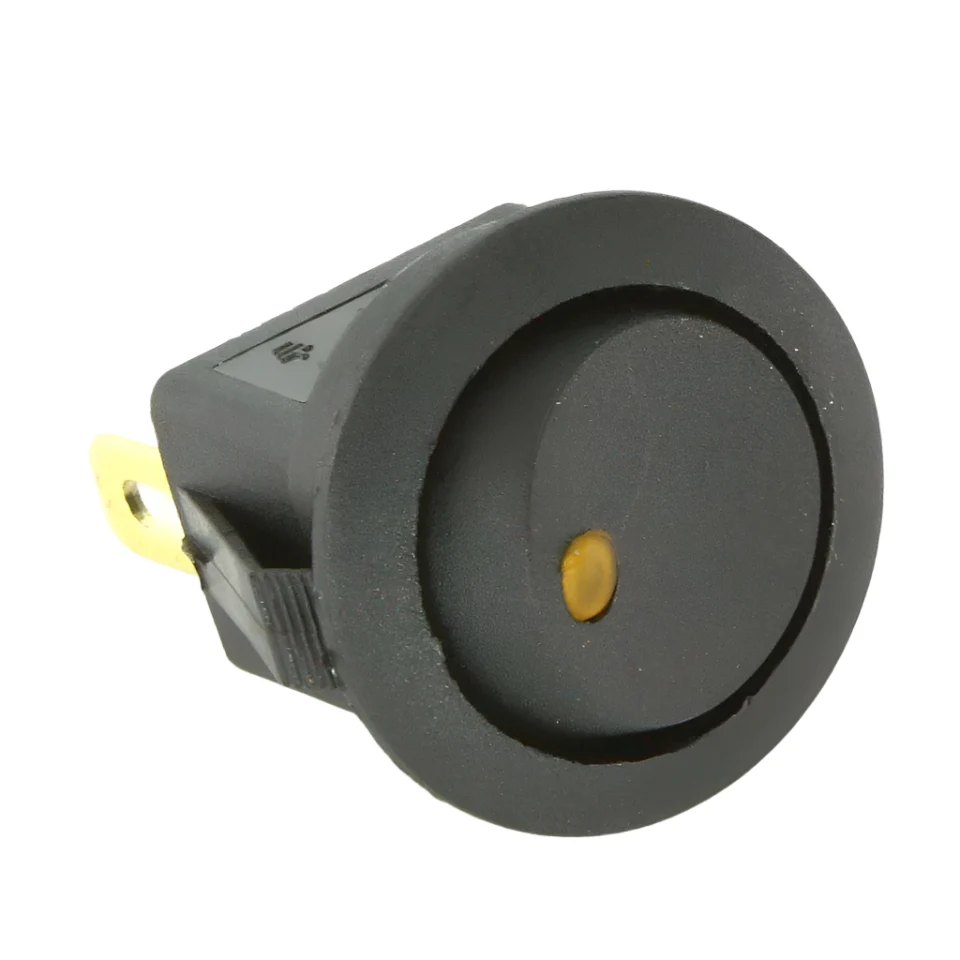 Mini Rocker Switch Illuminated Amber