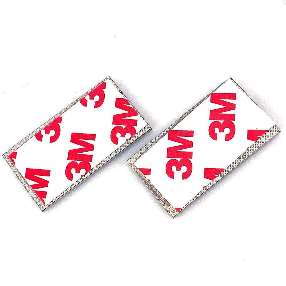 Pair of Gloss Black Enamel and Chrome Union Jack Badges - Image 2