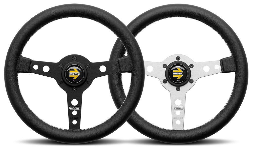 MOMO Prototipo 320mm Leather Steering Wheel - Black - Image 4